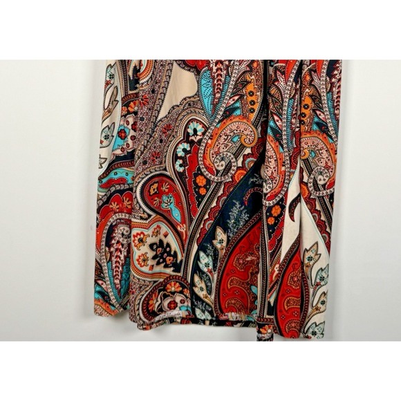 Vintage ICE Midi‎ Skirt Large Long 90s Y2K Floral Paisley Peasant Boho Stretch - Picture 6 of 8